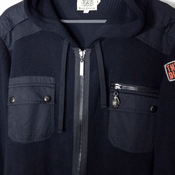 Juicy Couture Women’s Jacket Soft Grunge Utility Punk Streetwear Casual Sz XL - Picture 4 of 12